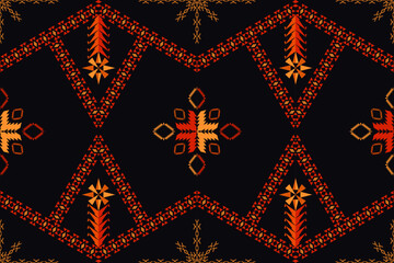 Abstract ethnic geometric pattern design for background.Tribal ethnic vector texture.Fabric pattern mandala native textile.Embroidery design