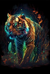 Neon tiger