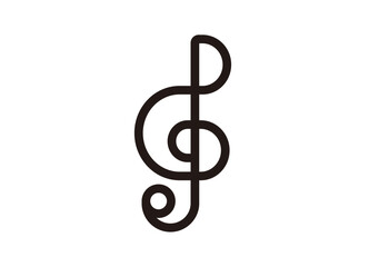 Fototapeta premium ト音記号 アイコン 音符 ベクターイラスト