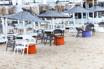 Coastal Beach Bar chairs and tables