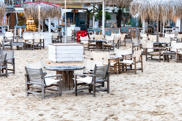 Coastal Beach Bar chairs and tables