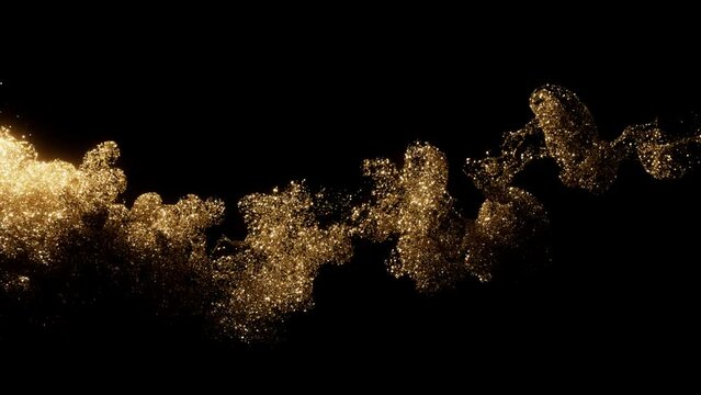 glitter flow slow motion animation