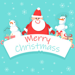 Fototapeta na wymiar Merry Christmas and New Year vintage greeting card