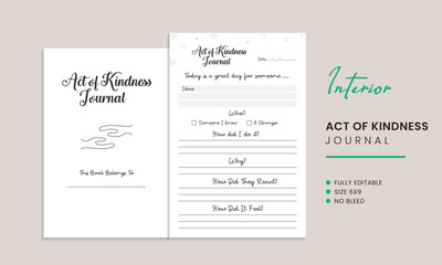 Act of Kindness Journal Kdp Interior Template