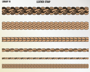 LEATHER BRAIDED STRAP ACCESSORIES VECTOR SKETCH