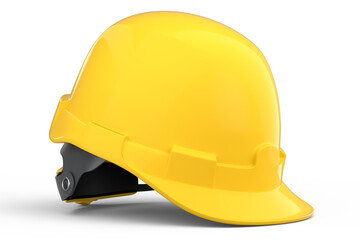 Yellow safety helmet or hard cap isolated on wihte background