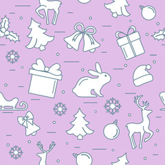 Pattern New year 2023 Merry Christmas Holiday Gift