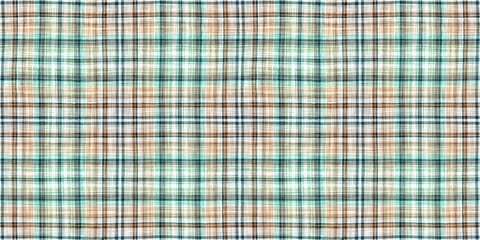 Teal rustic coastal beach house border check fabric tile. Seamless sailor flannel edging trim textile. Gingham rustic banner ribbon endless tape.