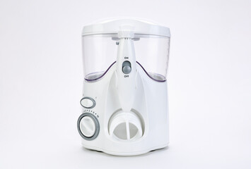 Irrigator for cleaning teeth. Oral and dental care. 