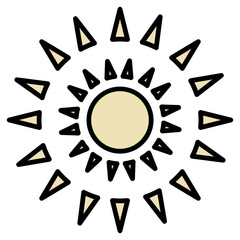 red sun illustration