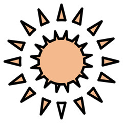 red sun illustration