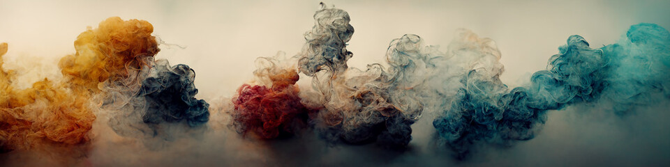Colorful smoke created with Generative Ai technology