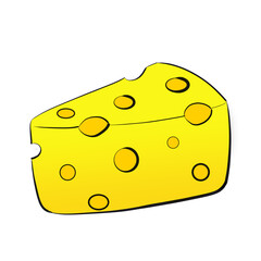 piece of cheese cartoon illustration