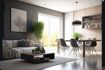 Digital illustration about house interior.