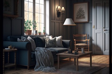 Obraz premium Digital illustration about house interior.