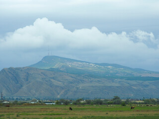 beautiful mountain landscape in warm summer