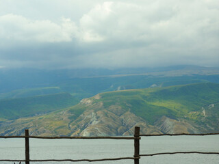 beautiful mountain landscape in warm summer