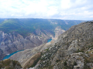 beautiful mountain landscape in warm summer