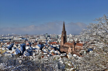 Freiburg an einem sonnigen Wintertag