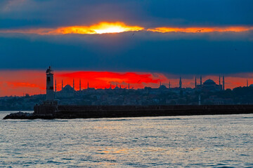 Cityscape at sunset