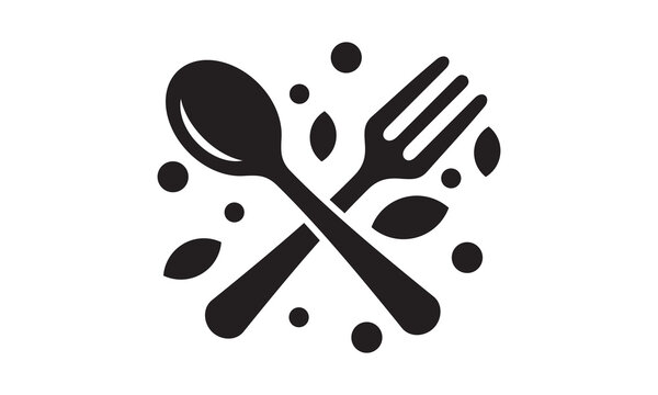 fork and spoon logo design. icon symbol for health restaurant food diet and etc.