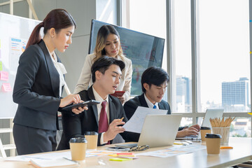 business team working together