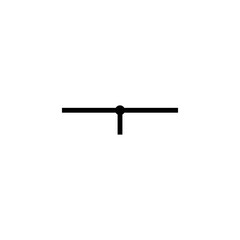 Wire with connection vector. wire with connection symbol, wire with connection sign