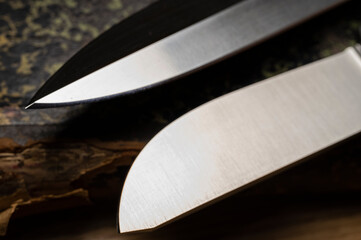 hunting knife blade close up - Powered by Adobe
