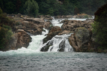 waterfall in the mountains