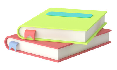 3D book. 3D illustration.