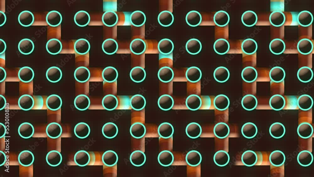 Poster cartoon maze geometric background. 3d rendering digital animation 4k uhd