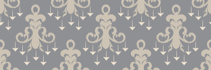 Ikat Damask Scandinavian embroidery, ikat seamless pattern tribal art, Asian design Digital textile Asian Design ancient art for Prints Fabric saree Mughal Swaths texture Kurti Kurtis Kurtas