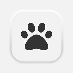 Paw print icon. Vector paw print icon for pet store website or social network. Vector EPS 10