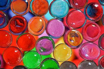 multi colored crystal bubbles, wallpaper abstract background 