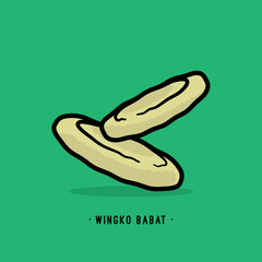 Simple hand drawn asian food vector