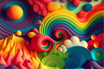 Obraz premium Seamless Abstract Colourful Design and Illustration