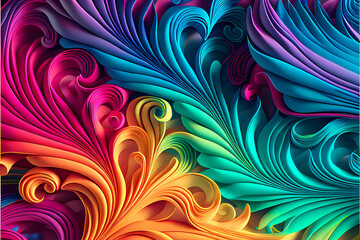 Seamless Abstract Colourful Design and Illustration