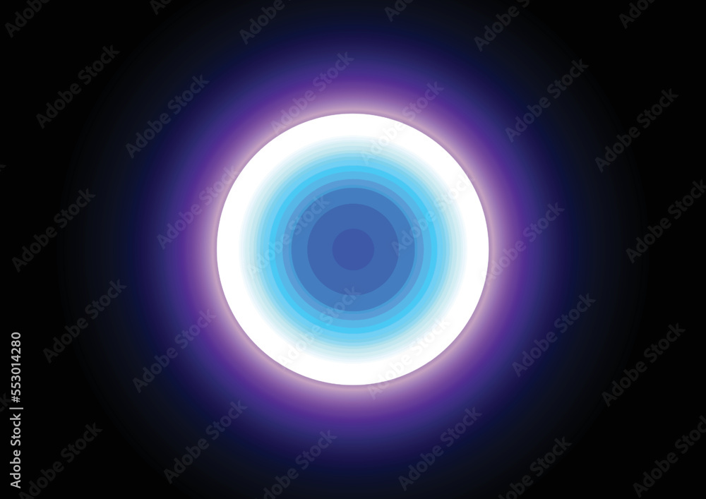 Poster abstract vector circle blue light modern luminous circle background. illustration vector design back