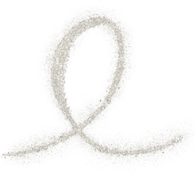 Silver glitter hand-drawn curve line