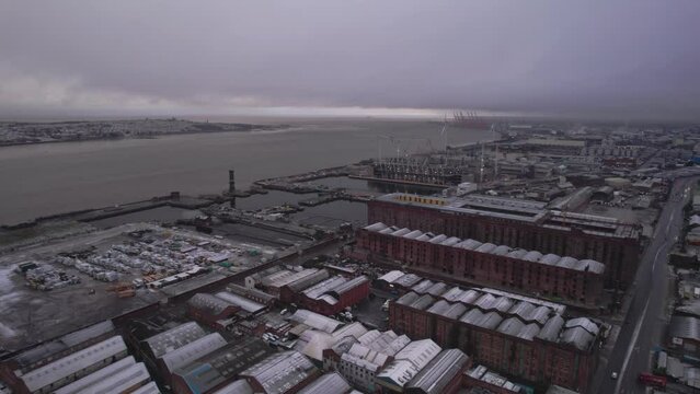 Everton waterfront stadium Liverpool, Mersey River, 10-12-2022