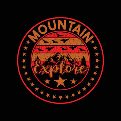 Mountain explore t-shirt vector 