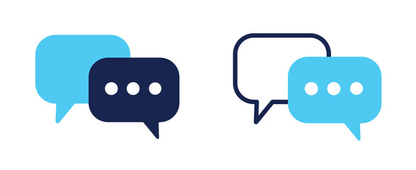 comment icon speech bubble symbol Chat message icons - talk message Bubble chat icon. online communication, Conversation, chatting icons. 10 EPS. - obrazy, fototapety, plakaty