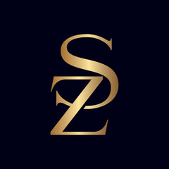 BEAUTY NATURAL LEAF LOGO VECTOR LETTER ZS OR SZ