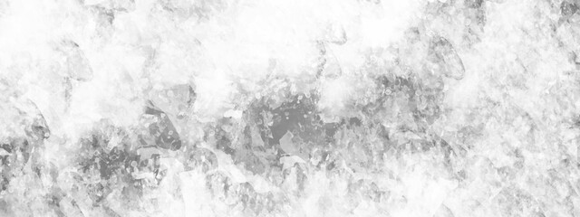 Fototapeta premium Gray, white watercolor textured on white paper background. Gray watercolor painting textured design on white background. Silver ink and watercolor textures.