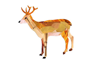 Application "Roe Deer" on a white background. Children's creativity