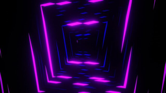 Animation background with flashing glowing ultra violet lines. Motion 3d graphic abstract backdrop 