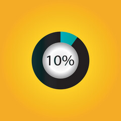 circle percentage diagrams showing % ready-to-use for web design, user interface (UI) or infographic - indicator 