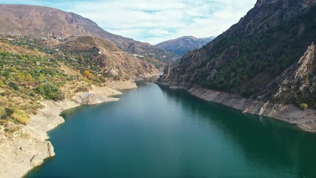 Embalse de Canales Reservoir in Guejar Sierra, province of Granada