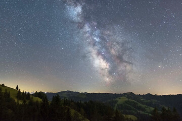 Fototapeta premium Milky Way above Emmental CH