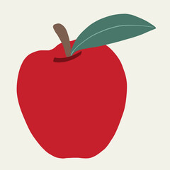 Doodle freehand simplicity drawing of apple.